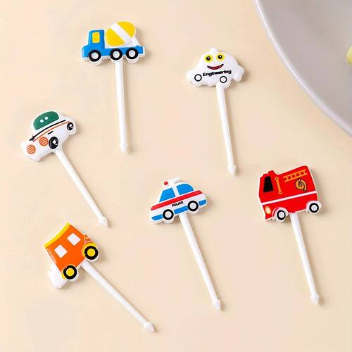 6pcs/set Car Castle Vegetable Cute Mini Toddler Children Fru