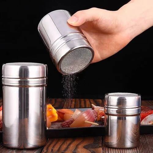 Stainless Steel Coffee Shaker Sifter with Lid Flour Sugar Sa