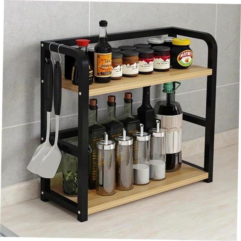 Kitchen Shelf Spice Rack table top condiment corner rack oil