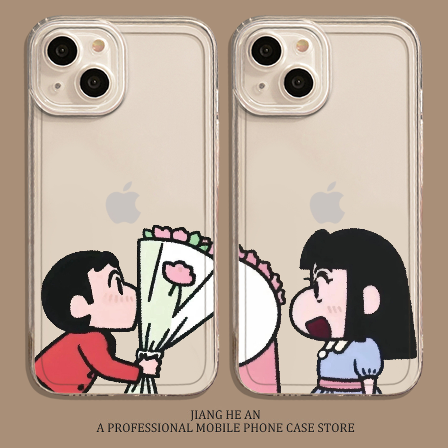 适用小米手机壳小新妮妮情侣