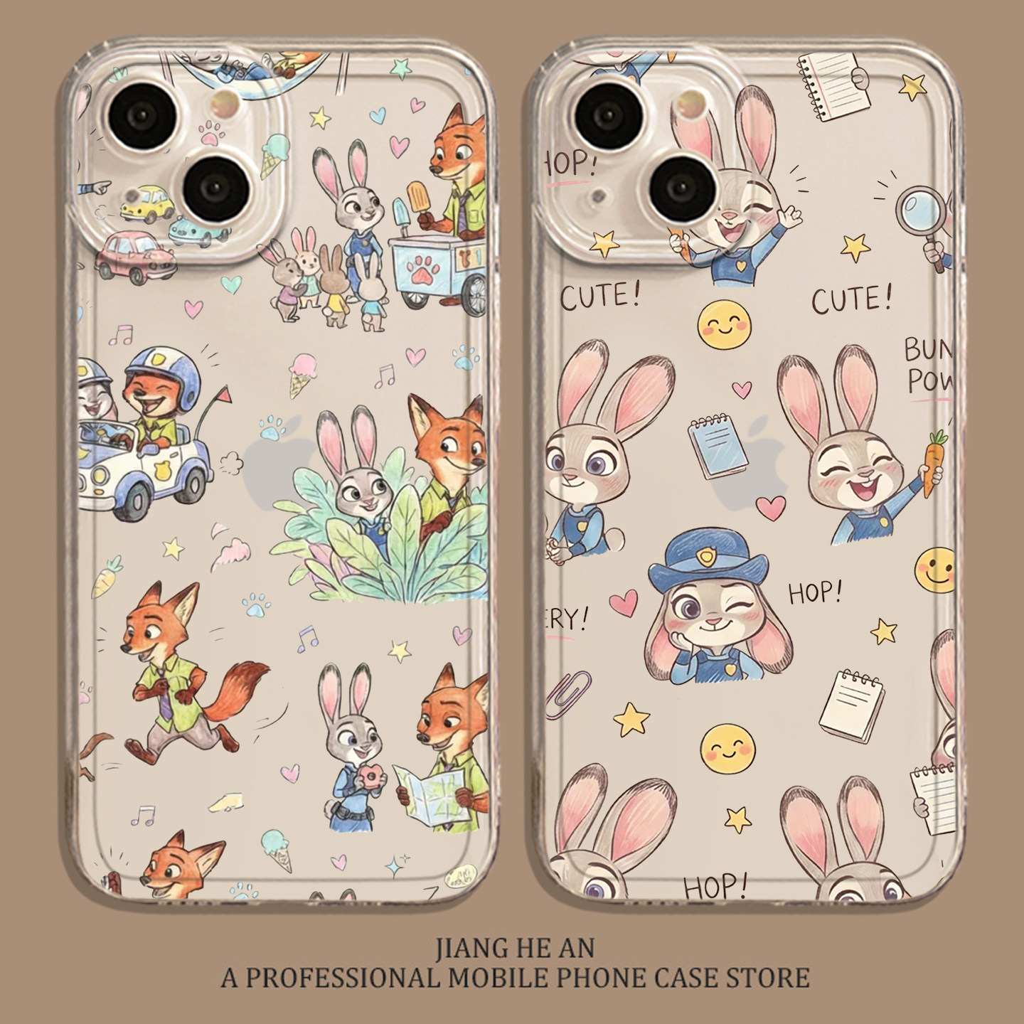 兔警官适用苹果17air手机壳iPhone16pro朱迪15尼克14疯狂动物城13mini透明12周边11卡通xsmax女xr/x/8plus/7p,3C数码配件,手机保护套/壳,淘宝优惠券,粉丝福利购,淘宝优惠卷