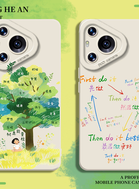 励志文字适用华为nova15ultra手机壳mate80新款pura70promax女60自律50高级感40硅胶30/14/13/12/11/10/9/8/p