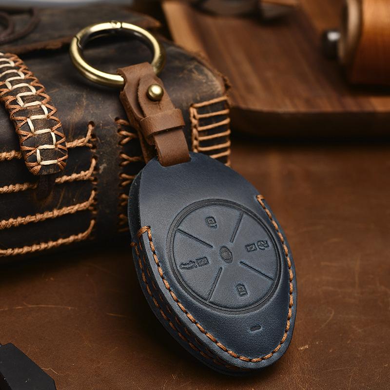 钥匙套汽车包壳小鹏g3适用p7款扣p5/20真皮高档保护于21手工纯22