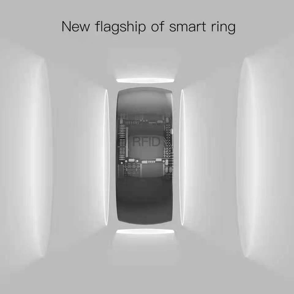 링 스마트 기술 멀티 NFC 기능 블랙 블루투스 원격 제어 휴대 전화 링 안드로이드 태양 온도 매직 브러쉬