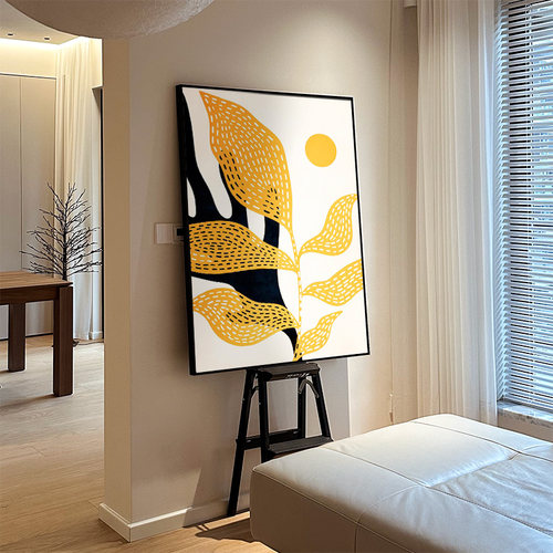 现代中古风抽象高级感治愈卧室床头背景墙装饰画客厅餐厅玄关挂画