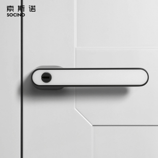 索斯诺现代门锁室内静音门锁后北欧房门锁黑色门锁极简磁吸门锁