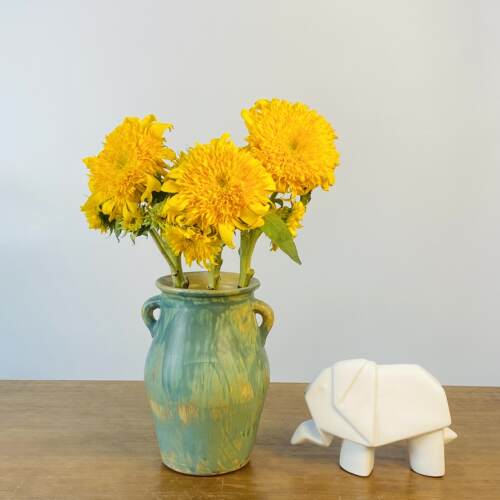 景德镇陶瓷油画风花瓶复古新中式