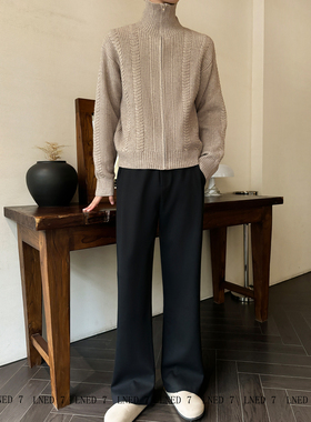 LNED7【646微喇加绒卫裤】冬季高品质650g微喇宽松加绒休闲卫裤男