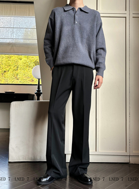 LNED7 秋冬季三本针工艺微喇西裤高品质色纺布不掉色休闲COS西裤