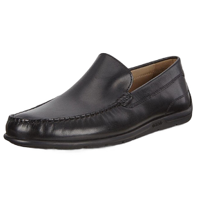 ECCO爱步男鞋夏季新款时尚舒适休闲乐福鞋百搭套脚豆豆鞋570994