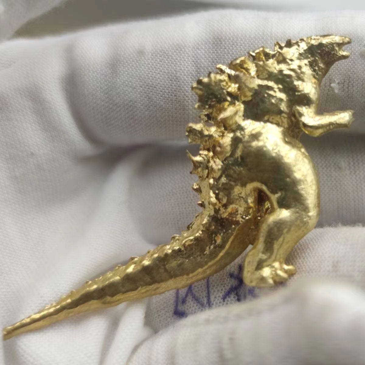 纯铜哥斯拉怪兽大战变异蜥蜴科幻恐龙活化石怪兽模型摆件儿童礼物