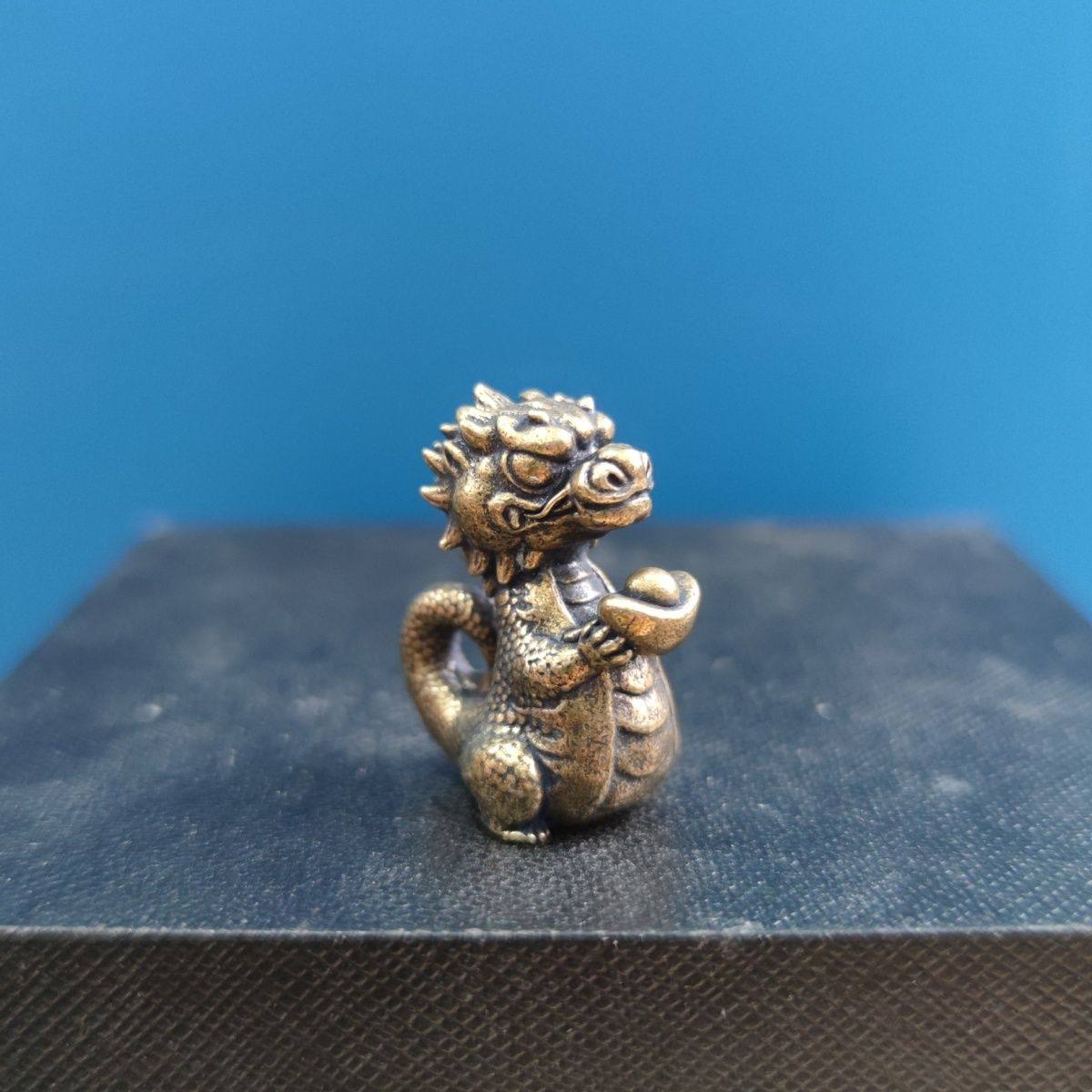 中国风黄铜萌神龙送宝创意中式茶宠摆件办公桌面鱼缸车内造景装饰,家居饰品,桌面摆件,淘宝优惠券,粉丝福利购,淘宝优惠卷