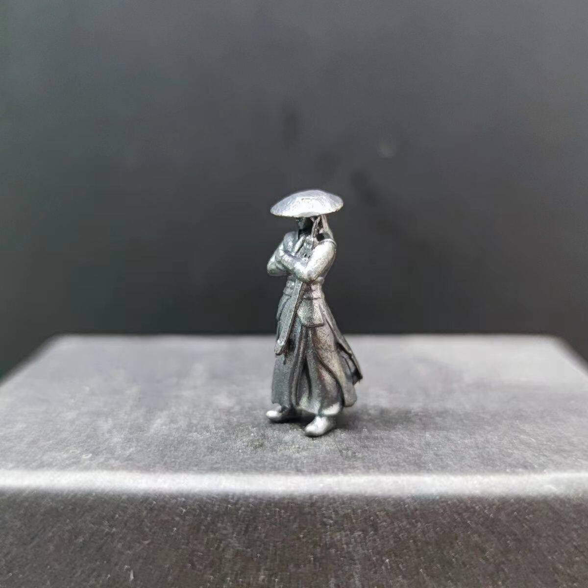 纯铜做旧古装侠客2.7厘米剑客大侠茶宠盆景中国风微景观造景鱼缸