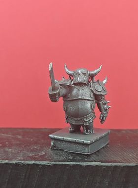 黄铜部落冲突举剑超级骑士铠甲胖勇士金属手办摆件皇室战争野蛮人