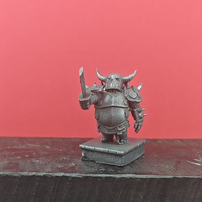 黄铜部落冲突举剑超级骑士铠甲胖勇士金属手办摆件皇室战争野蛮人