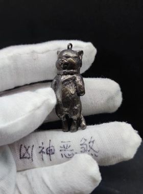 男女情侣黄铜背手猫咪吊坠包装饰