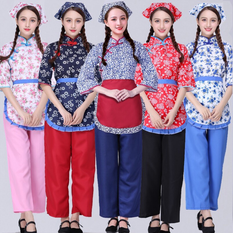 舞蹈秧歌服古装农村戏服表演出服