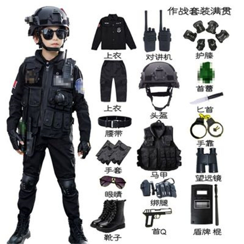 儿童小警察服套装男女童警服