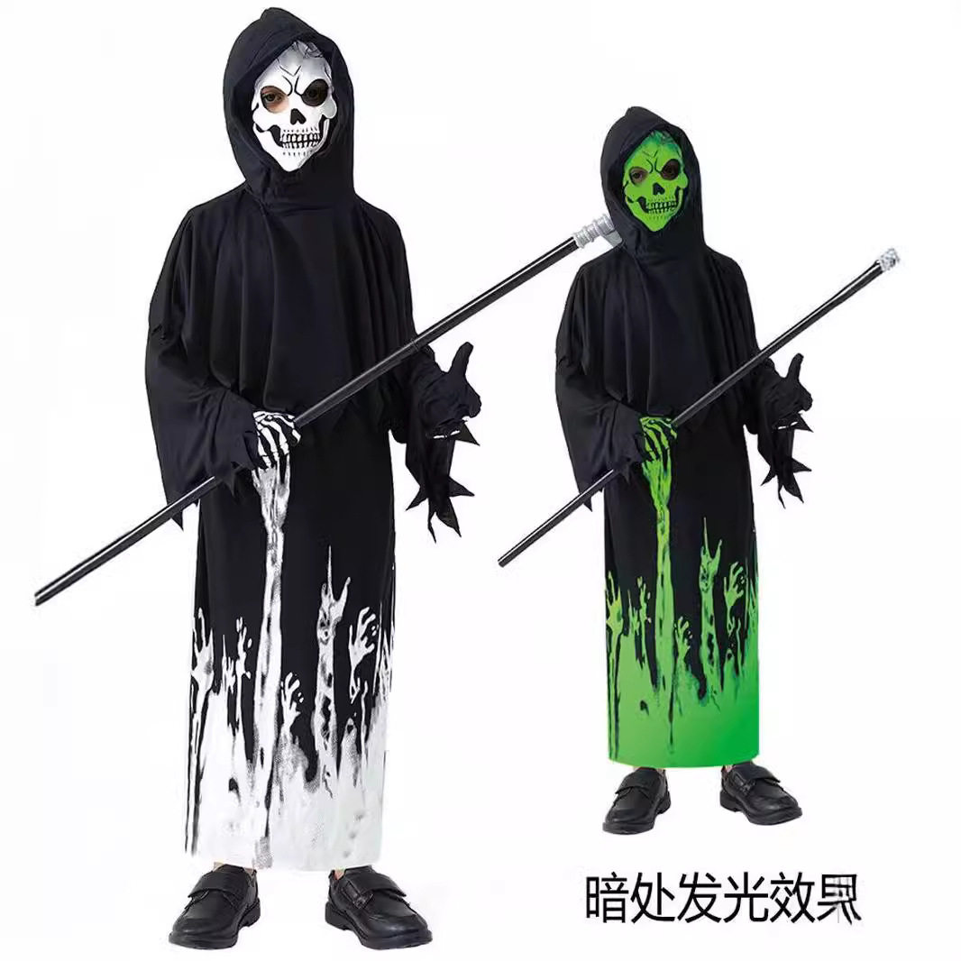 万圣节夜光镰刀怪儿童Cos服