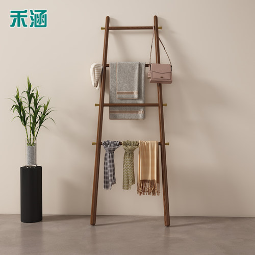 禾涵挂衣架白蜡木简约防水毛巾架