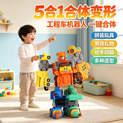 帮帮龙变形合体机器人儿童玩具