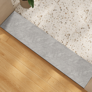 大理石纹理门槛石地垫卫生间防滑脚垫浴室入户门超窄长条吸水垫子