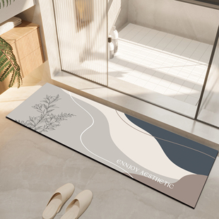 浴室地垫卫生间门口吸水防滑垫新款脚垫洗手间进门垫长条形可定制