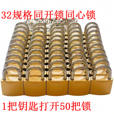 通开挂锁通用锁具大门锁宿舍柜子一把钥匙开多把锁锁头迷你家用