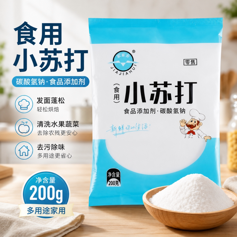 食用小苏打粉小苏打粉碳酸氢钠发面洗水果面去污多用途家用小苏打