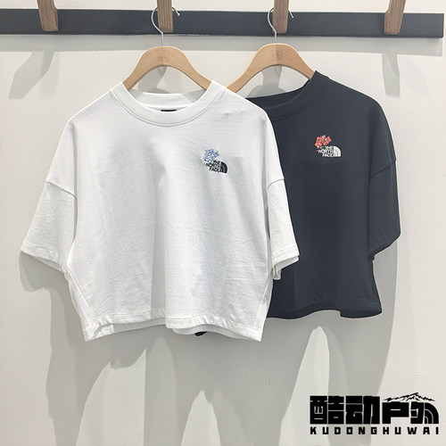 26春夏新款TheNorthFace北面户外纯棉高腰短款舒适短袖T恤女8GXA