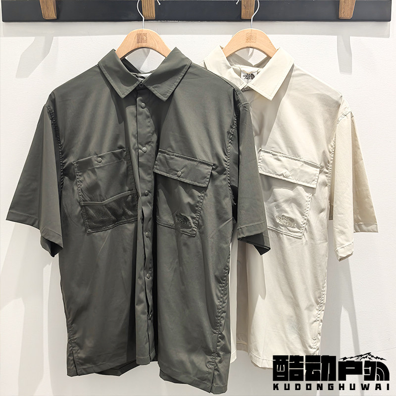 26春夏新款TheNorthFace北面户外防泼水休闲翻领短袖衬衫男8G05图片