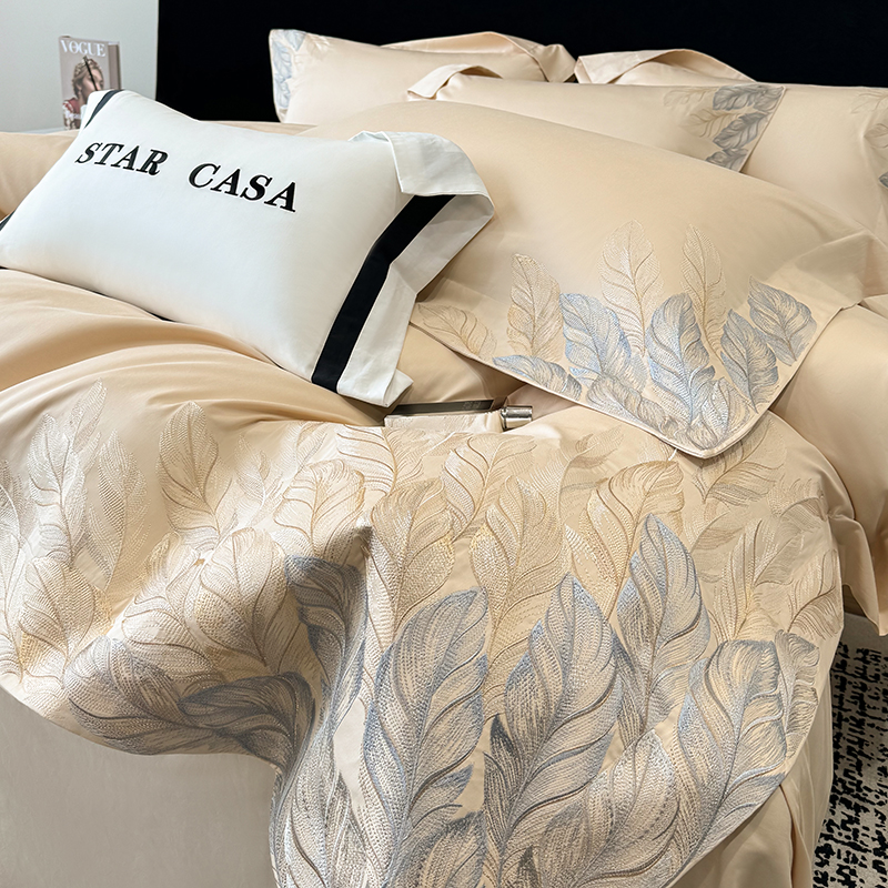 四件套2025新款100s贡缎长绒棉纯棉全棉绣花
