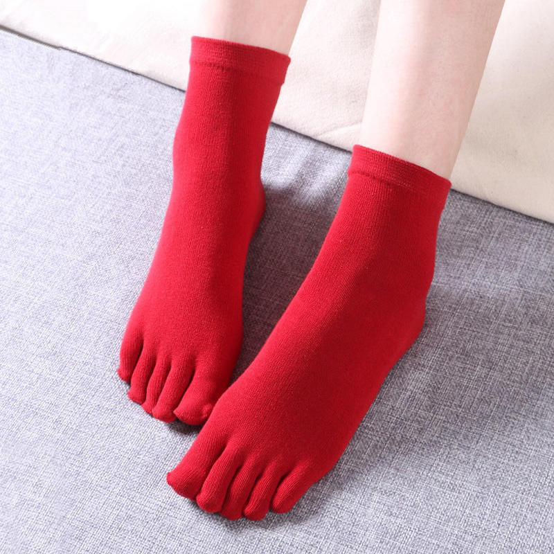 本命年大红色五趾袜男女结婚喜庆纯棉五指袜加厚抗菌防臭分趾棉袜,女士内衣/男士内衣/家居服,短袜,淘宝优惠券,粉丝福利购,淘宝优惠卷
