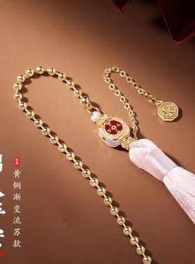 道家黄铜财神车载车挂挂件高级感