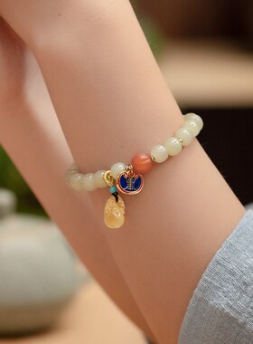 和田晴水玉老型珠7*8mm单圈手串D