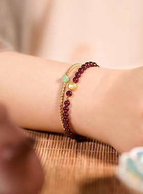 玫紫色石榴石4.5mm单圈DIY女款搭