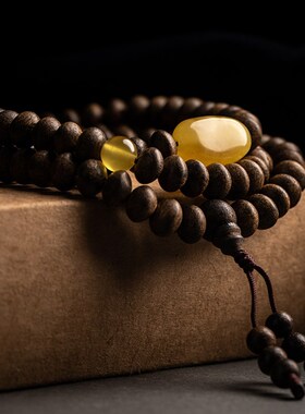 沉香手串多圈算盘珠老料DIY男女