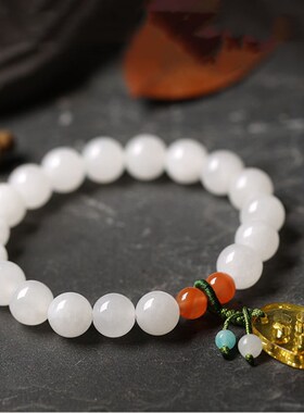 天然和田玉原创DIY手链10mm搭配