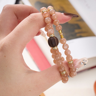 当归合香珠太阳石手链串珠女轻奢高级感中草药材文玩佛珠手串