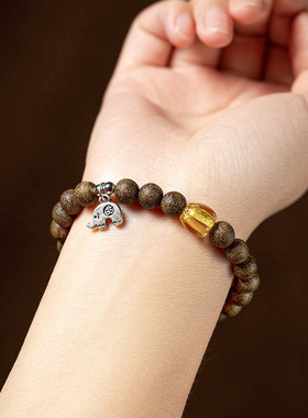 加里曼丹沉香手串女士8mm单圈手