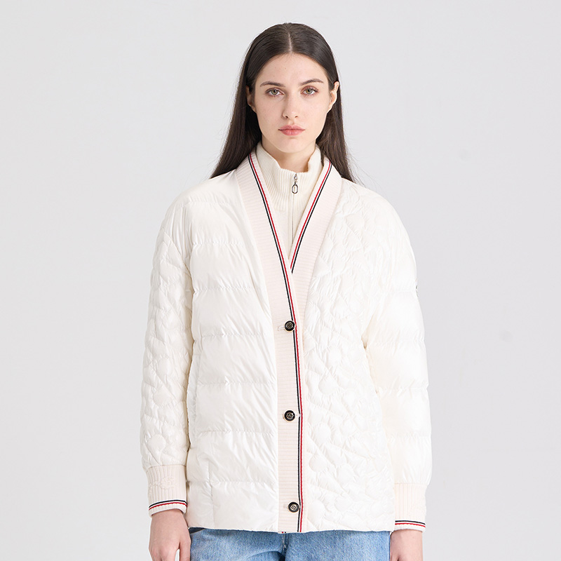 RARE威雅女装宽松休闲白色羽绒服