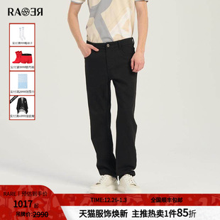 春夏新款 黑色牛仔裤 裤 修身 子后袋logo刺绣经典 RARE威雅男裤