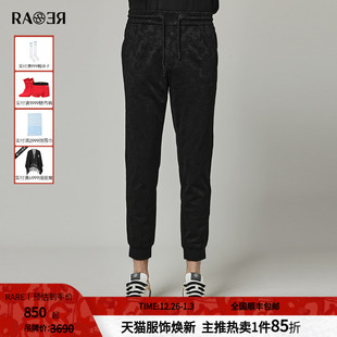 春夏款 子束脚运动裤 黑色卫裤 裤 袋口贴标LOGO男士 RARE威雅男裤