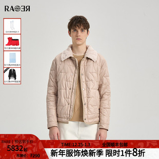 卡其色夹克男可脱卸翻领棉服外套 2025秋冬新款 情侣款 RARE威雅男装