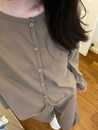 长裤 长袖 睡衣女韩系高级感纯色开衫 春秋季 可外穿 新款 家居服套装