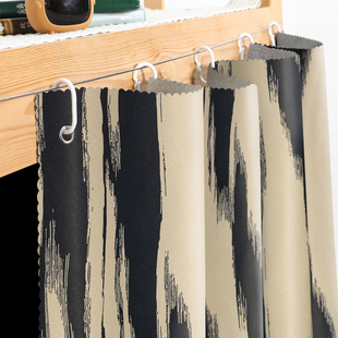 加厚遮光床帘学生宿舍帘子寝室上铺男下铺女黑白床幔大学桌帘窗帘