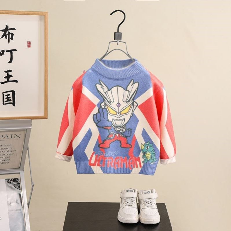 男童奥特曼毛衣针织衫