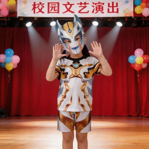 女童卡尔蜜拉公主冰丝短袖套装