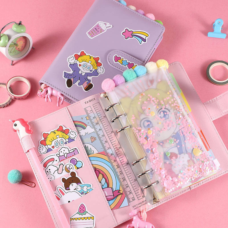手账本少女心可爱韩版手帐本全套便宜高颜值网红活页可拆卸笔记本
