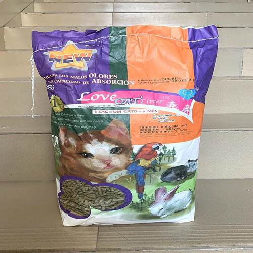 Lovecat松木猫砂宠爱环保吸水除臭沙包4.5kg9kg可冲厕所无尘 松木